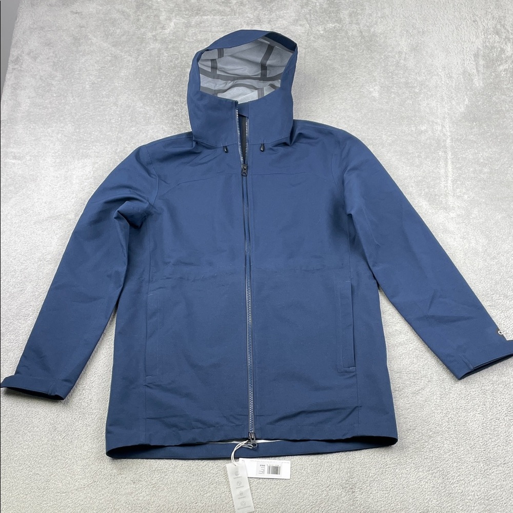 NEW Outerknown S Womens Blue Hooded Soft Shell Jacket